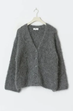 Alpaca blend knitted cardigan