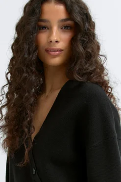 Asymmetric knitted cardigan