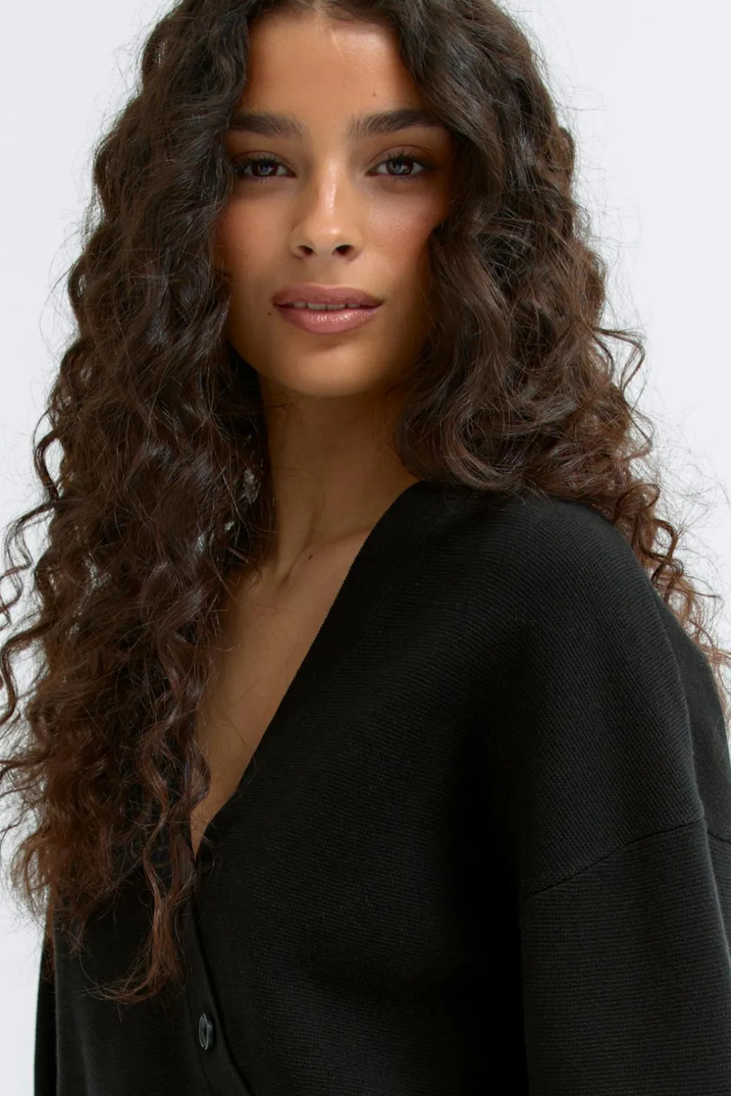 Asymmetric knitted cardigan