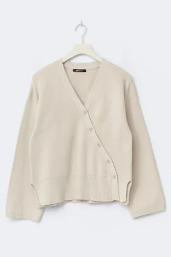 Asymmetric knitted cardigan