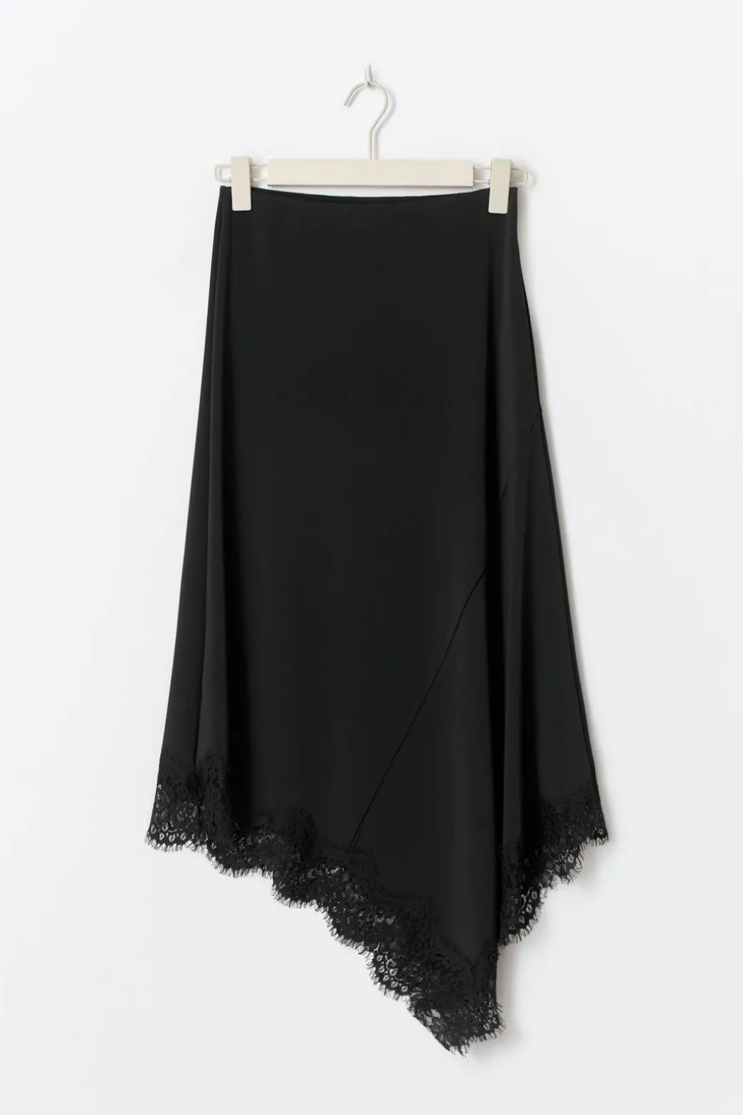 Asymmetric lace skirt