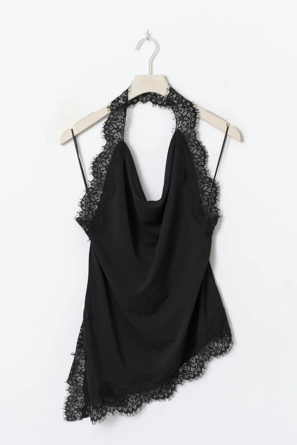 Asymmetric lace top