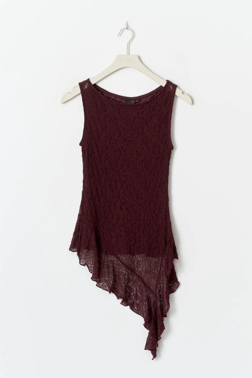 Asymmetric lace top