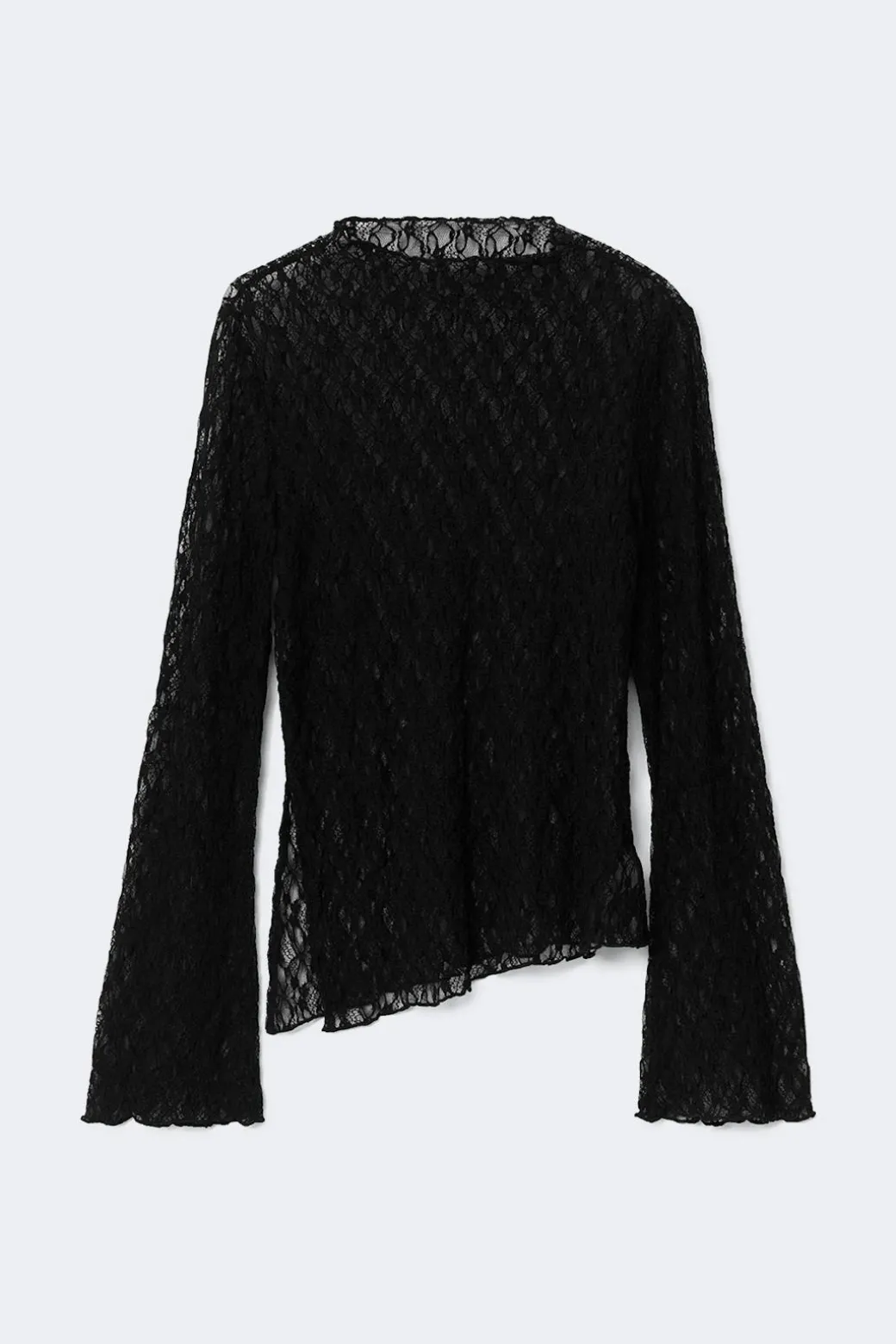 Asymmetric lace top