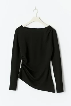 Asymmetric long sleeve top
