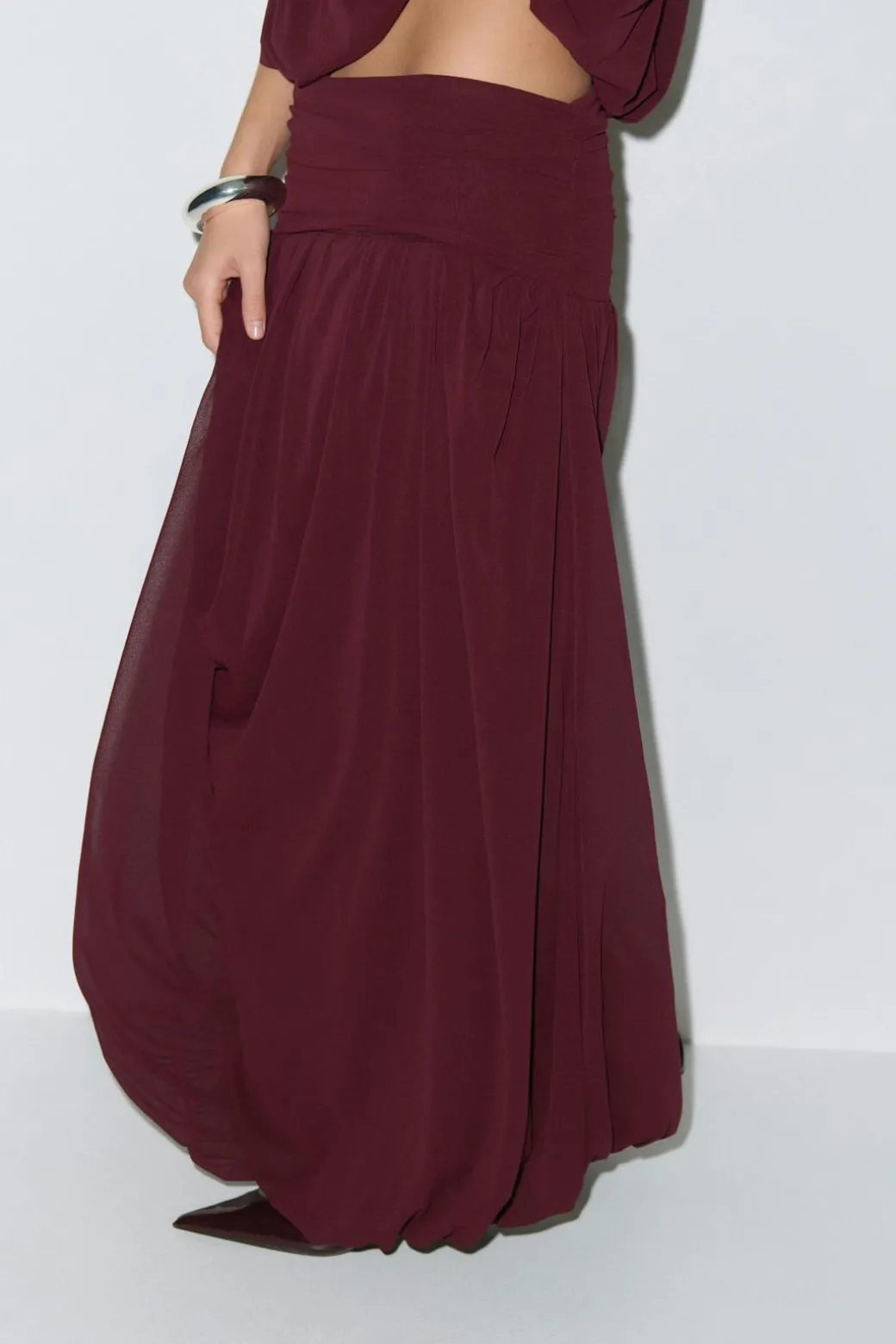 Balloon maxi skirt