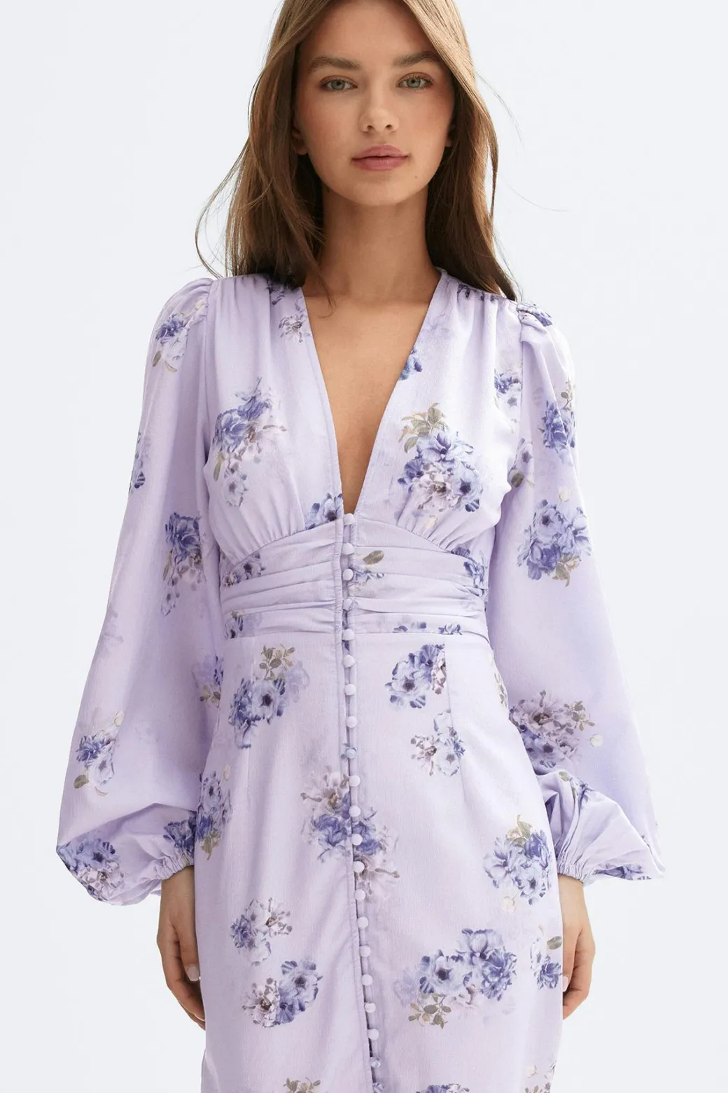 Balloon sleeve dress