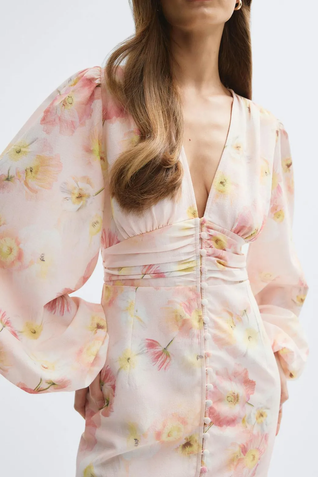 Balloon sleeve dress