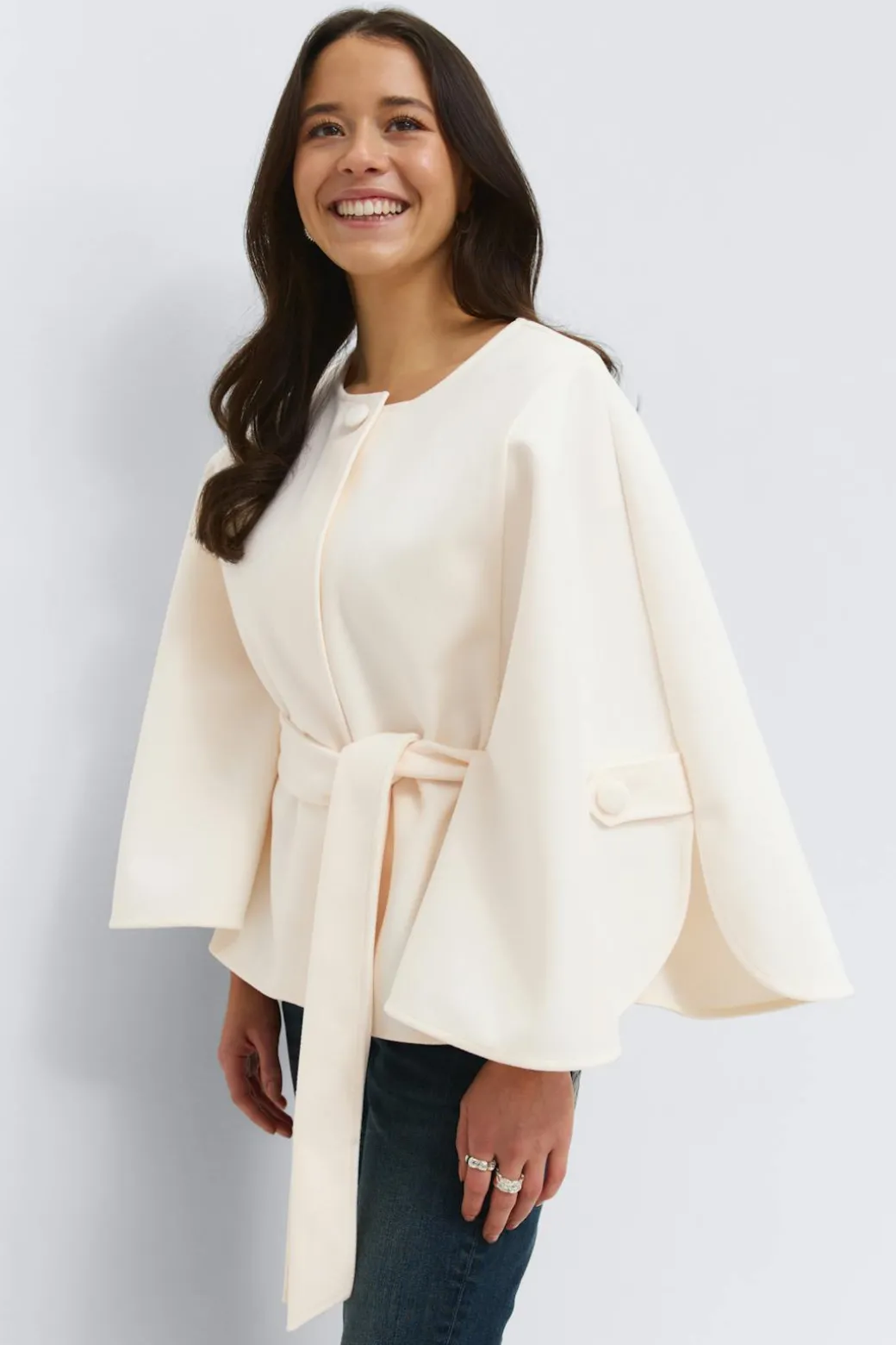 14+ belted cape