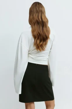 Belted mini skirt