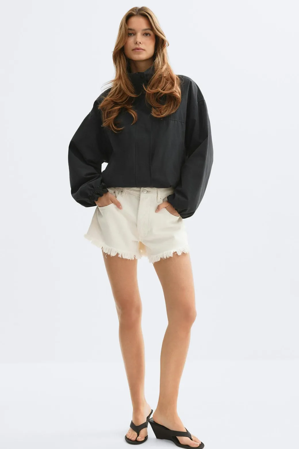 Blue crush denim shorts
