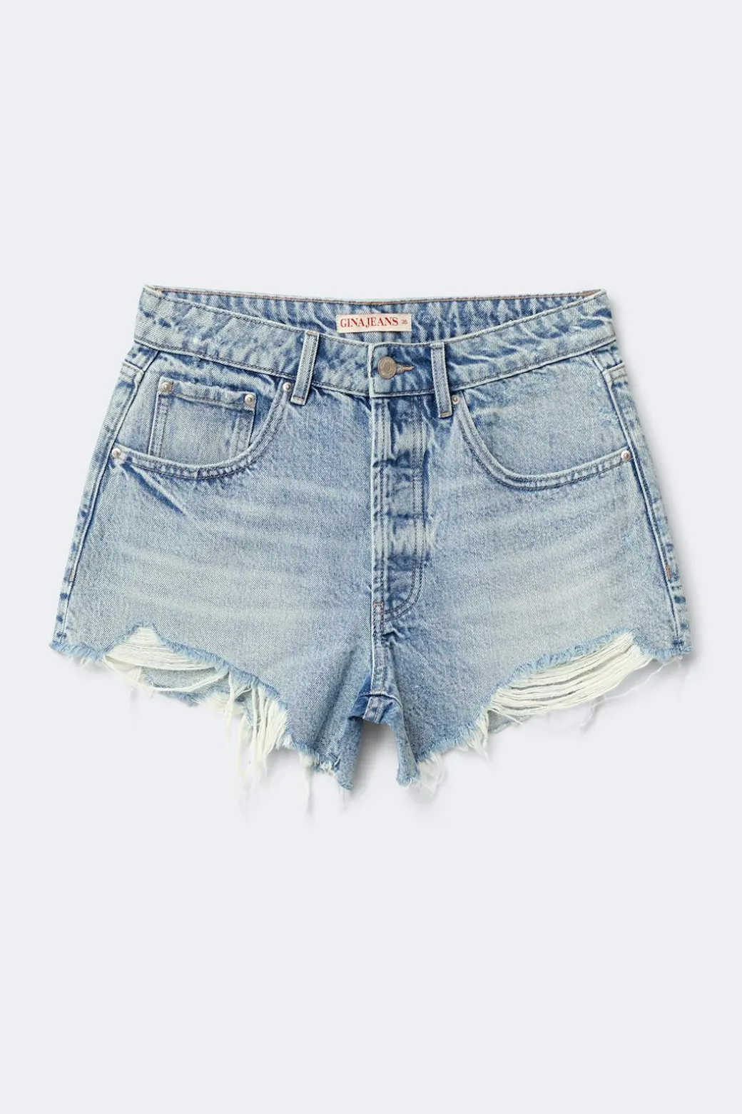 Blue crush denim shorts