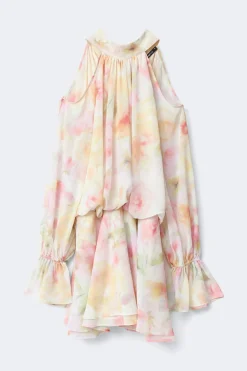 Boho chiffon mini dress