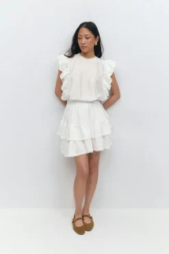 Boho mini skirt