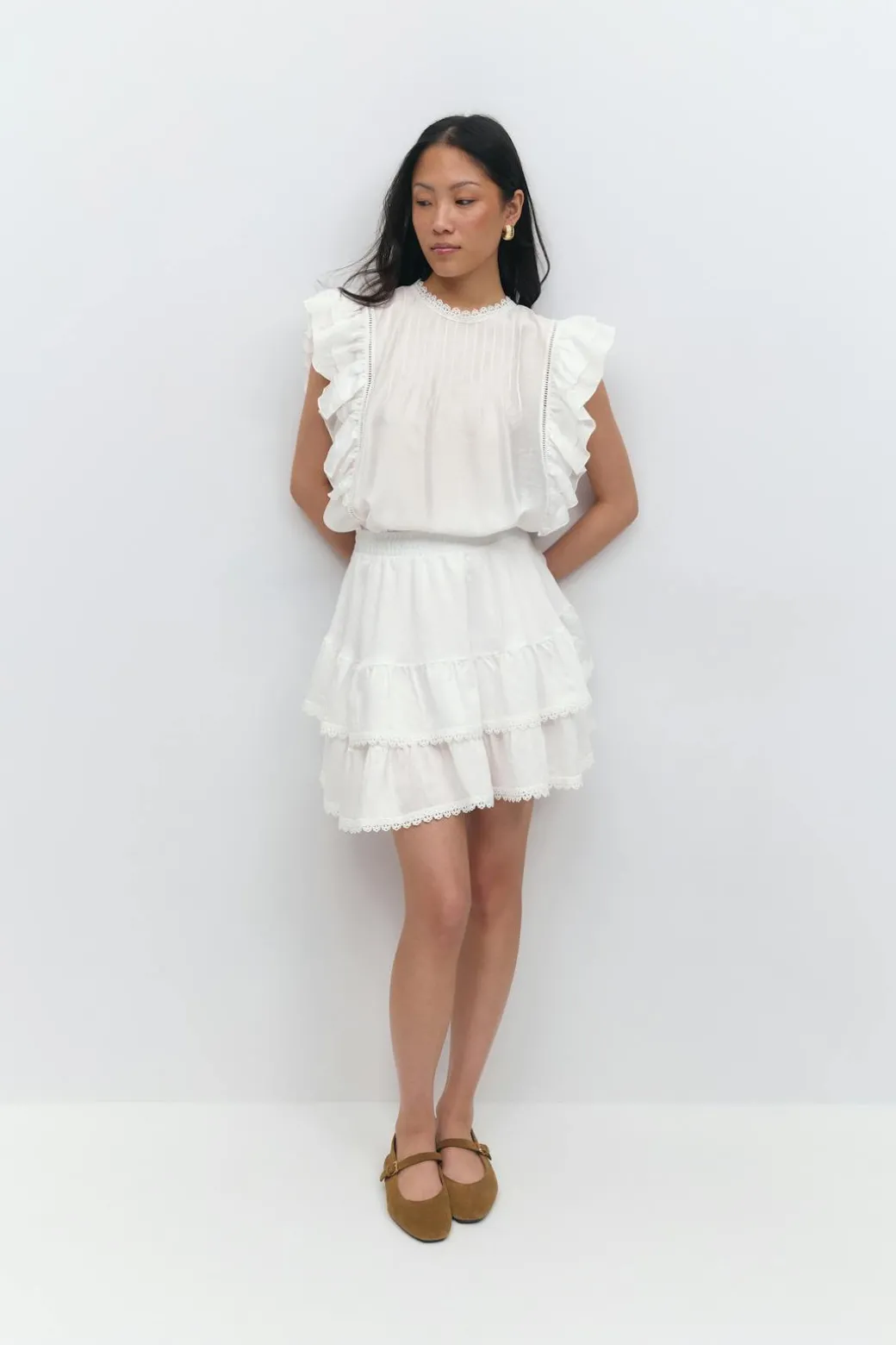 Boho mini skirt