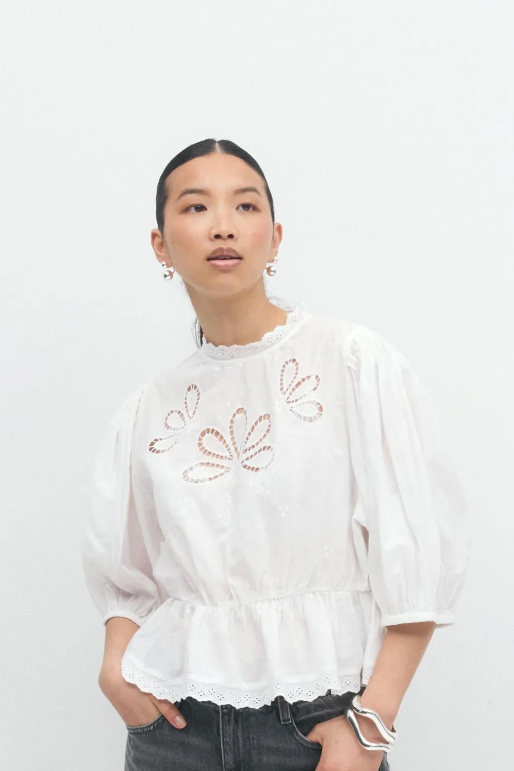 Boho peplum blouse