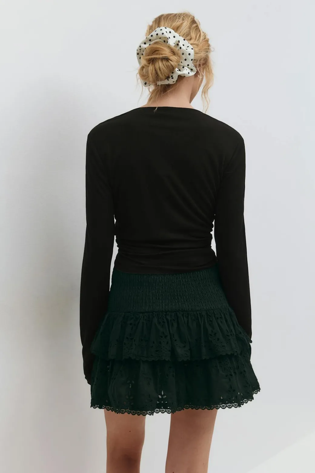 Broderie anglaise mini skirt