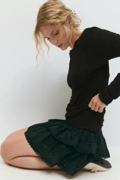 Broderie anglaise mini skirt