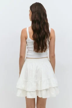 Broderie anglaise mini skirt