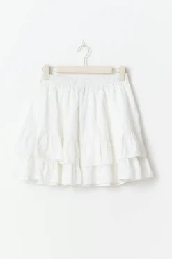 Broderie anglaise mini skirt