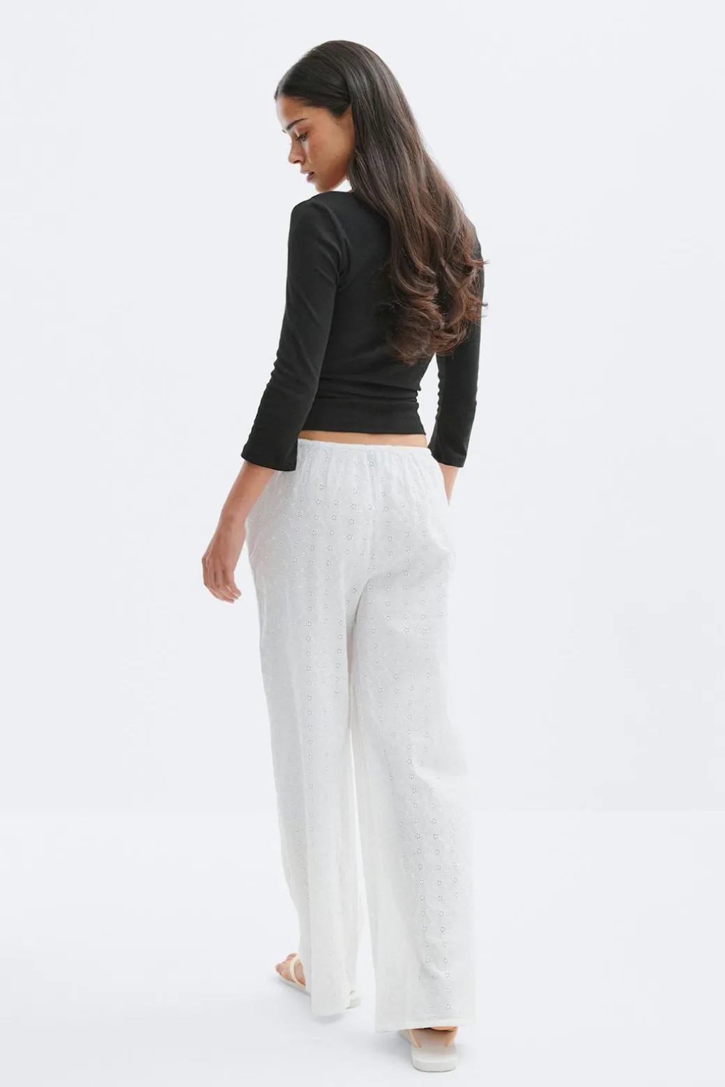 Broderie anglaise trousers