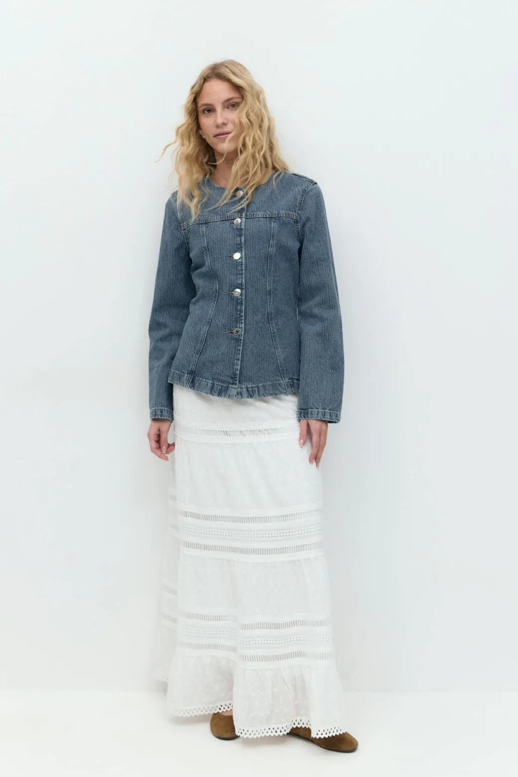 Broderie maxi skirt