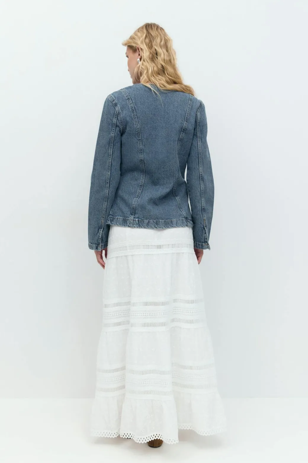 Broderie maxi skirt