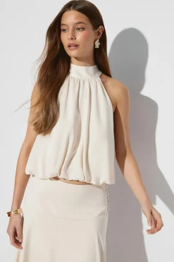 Bubble satin top