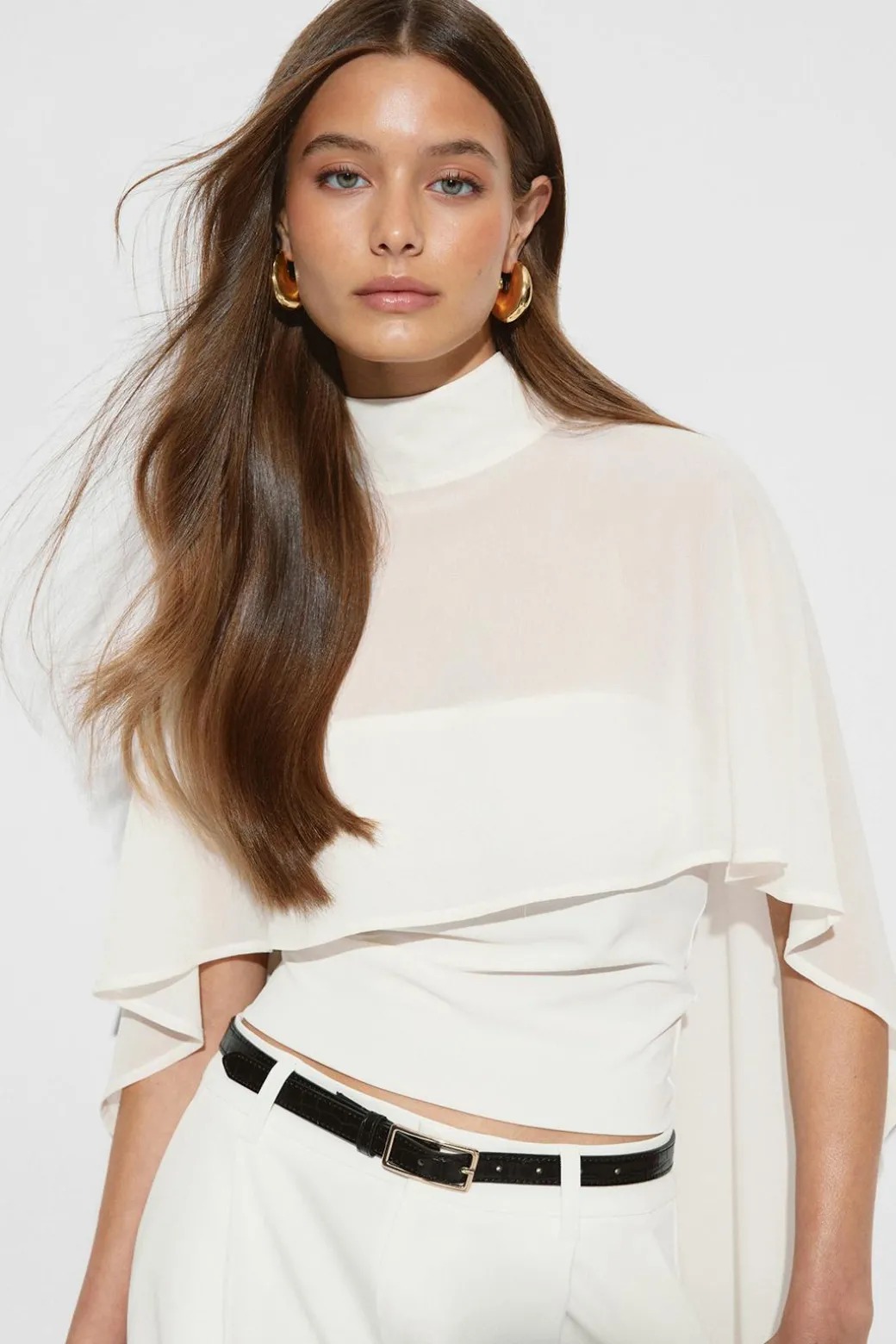 Chiffon cape top