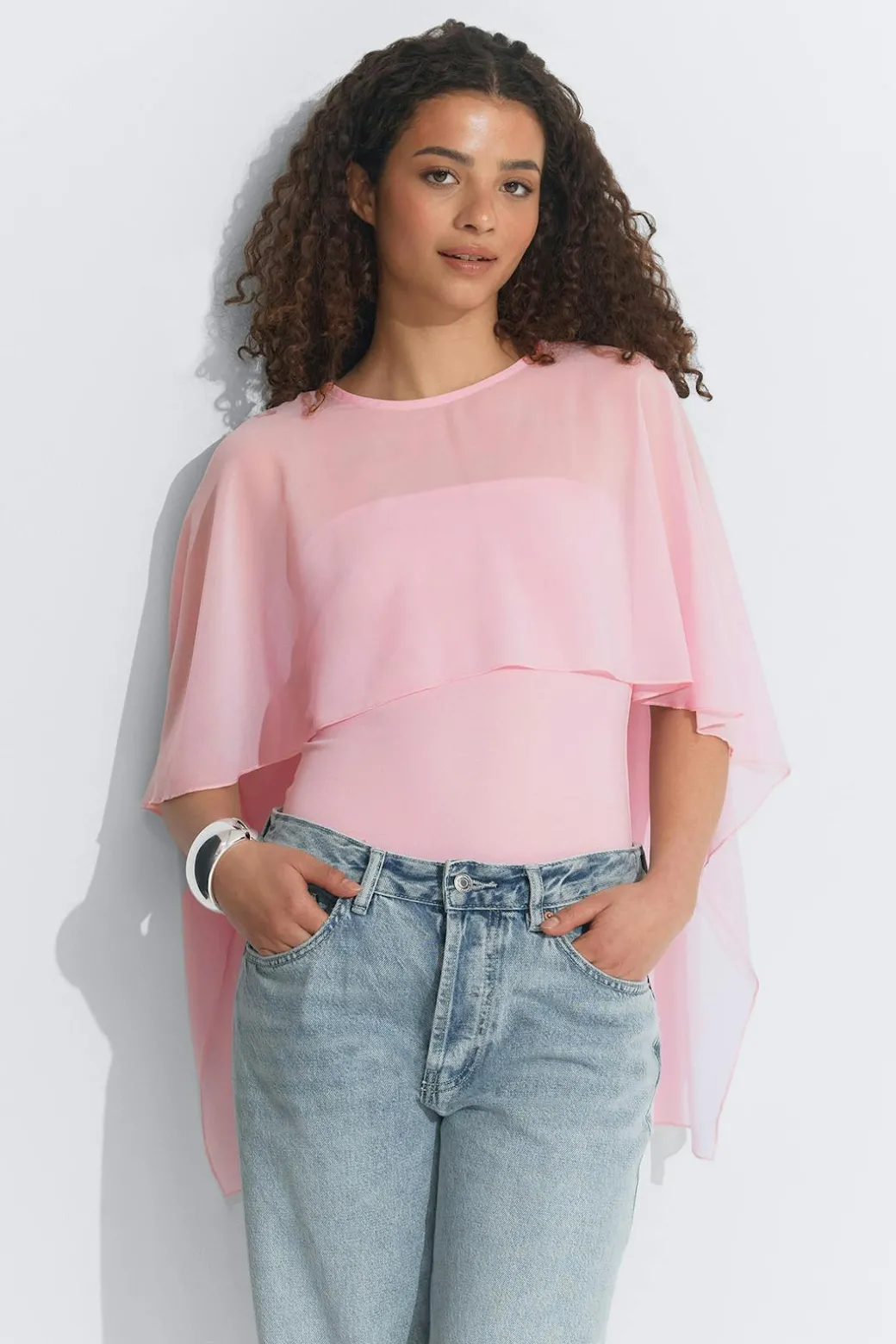 Chiffon cape top
