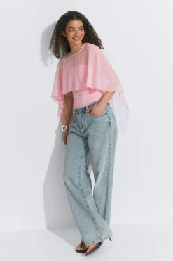 Chiffon cape top