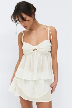 Chiffon loungewear shorts