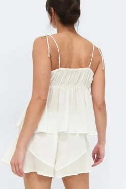 Chiffon loungewear shorts