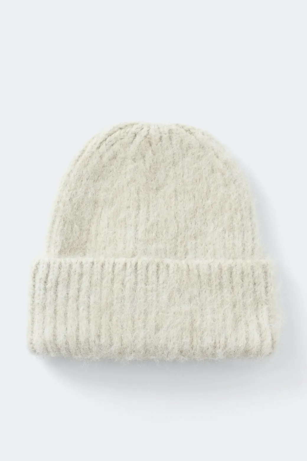 Chunky hairy beanie