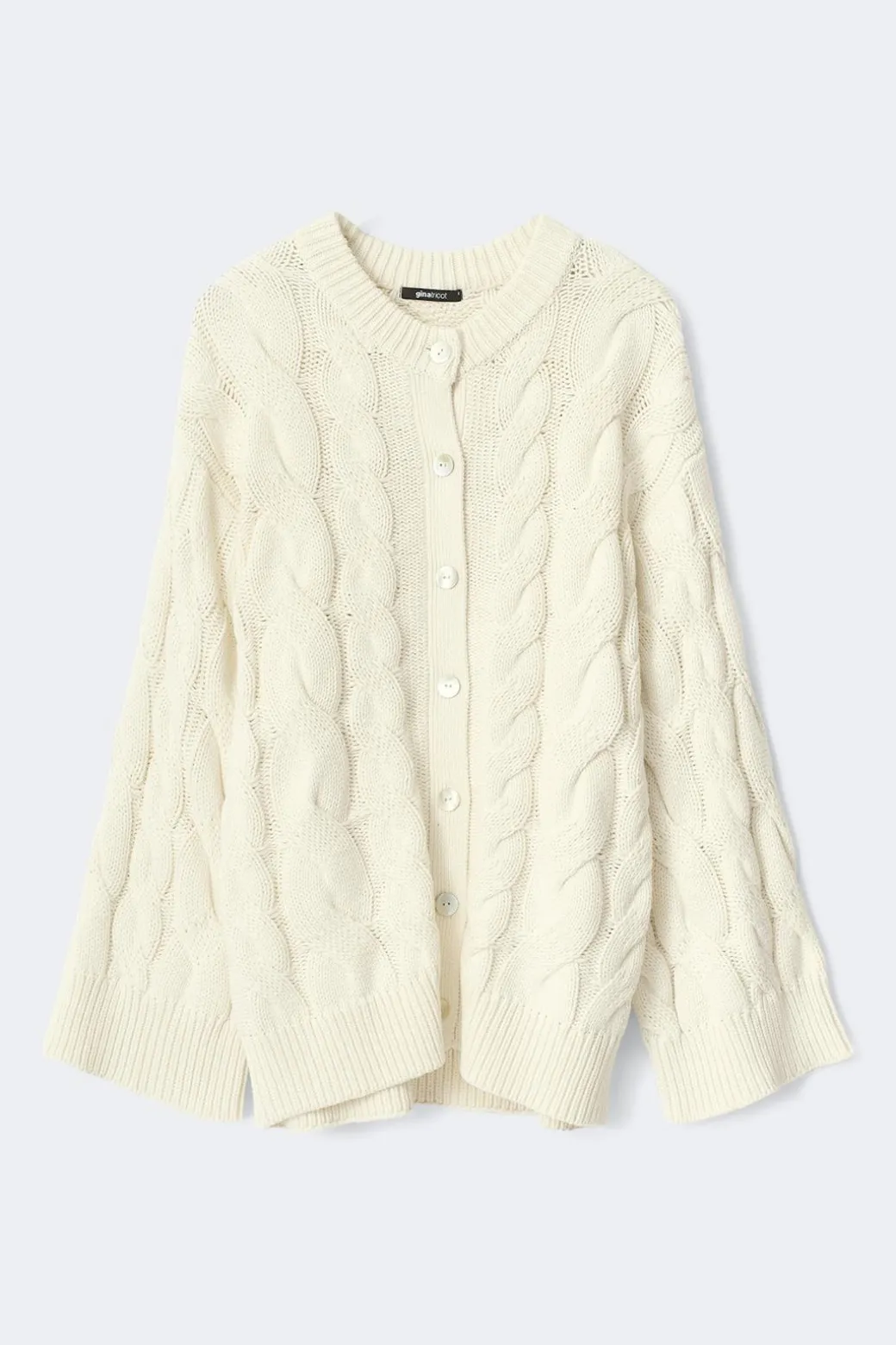 Chunky knitted cable cardigan