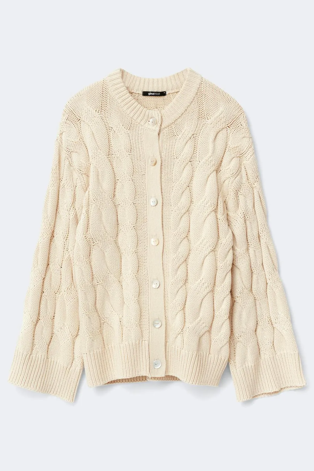 Chunky knitted cable cardigan