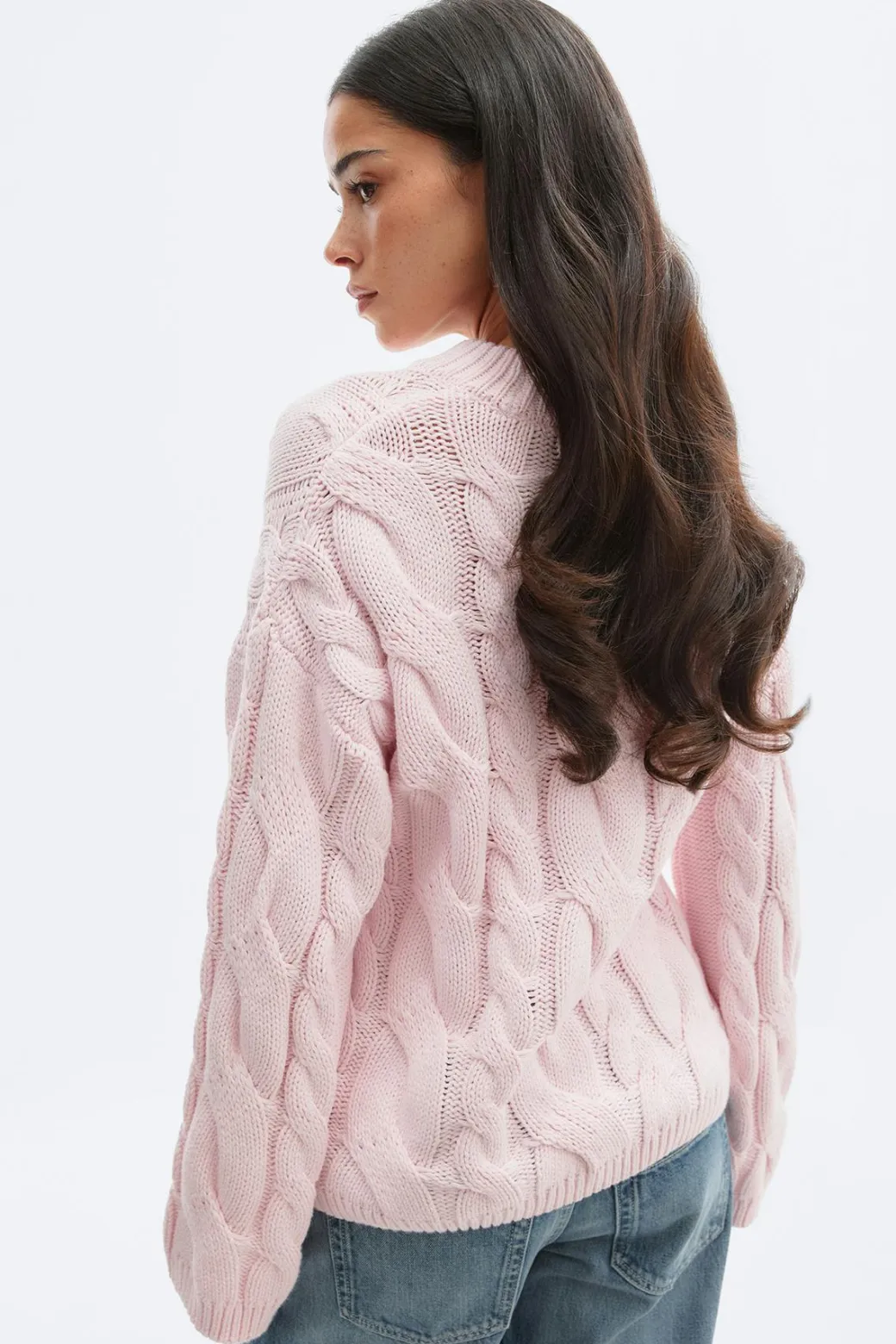 Chunky knitted cable sweater