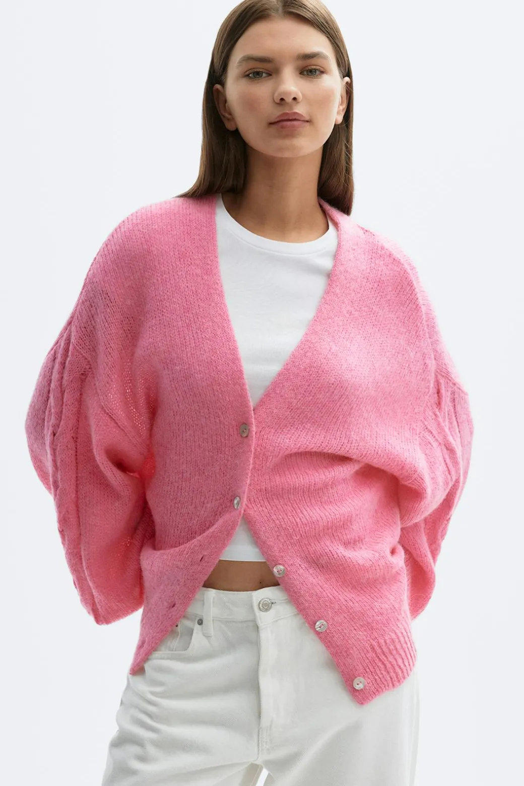 Chunky knitted cardigan