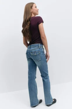 Chunky mid waist jeans