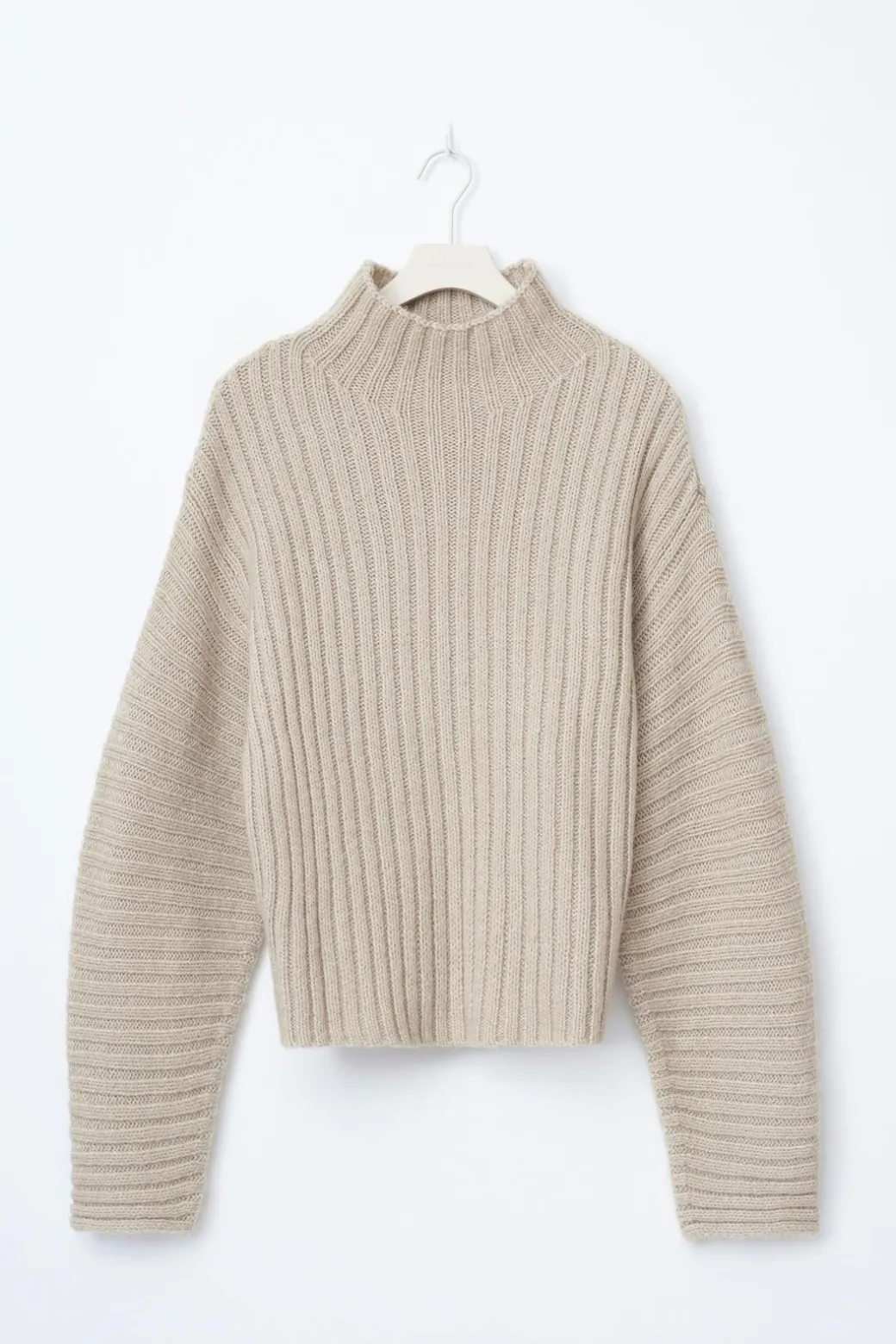 Chunky turtleneck knit sweater