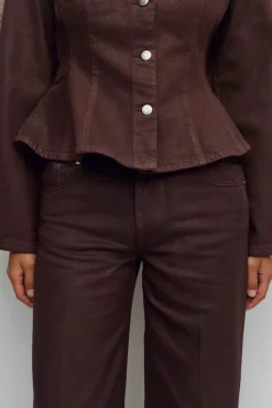 Coated denim jacket