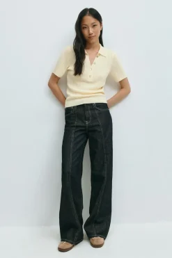 Collar knitted top