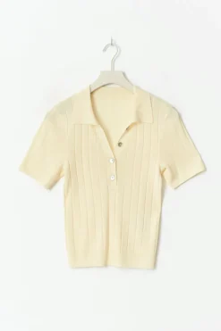 Collar knitted top