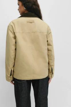 Corduroy collar jacket