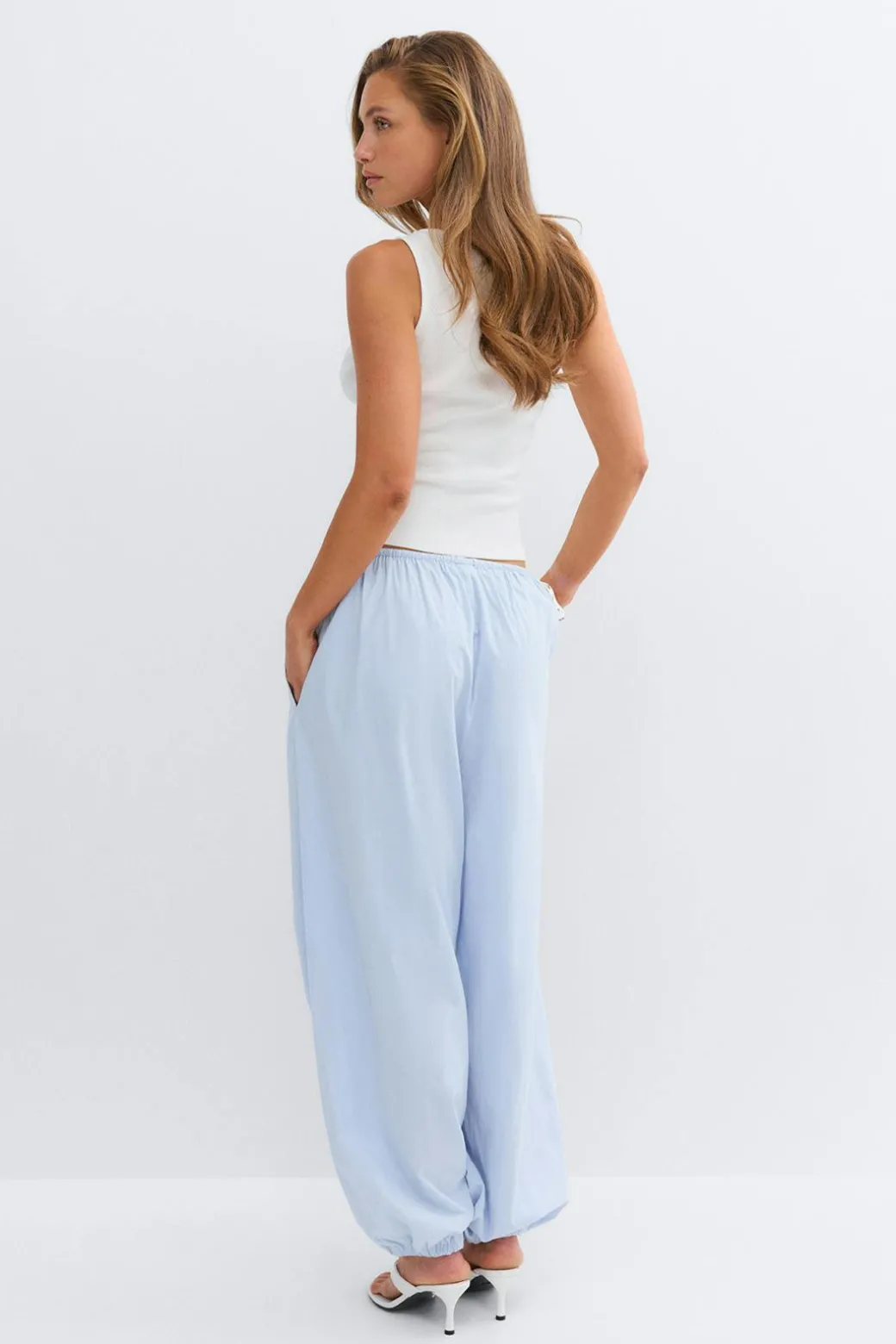 Cotton balloon trousers