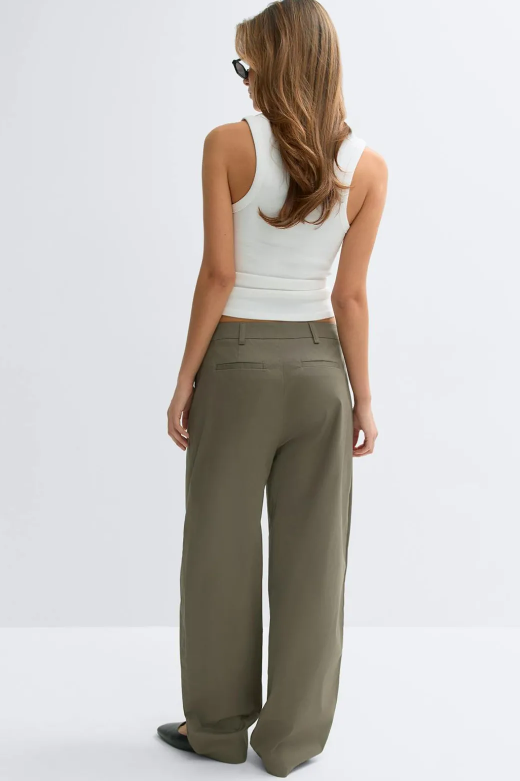 Cotton barrel trousers
