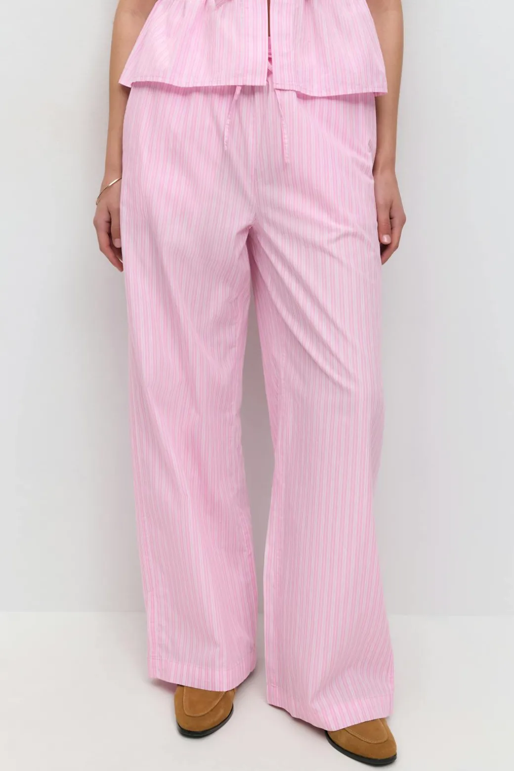 Cotton poplin trousers