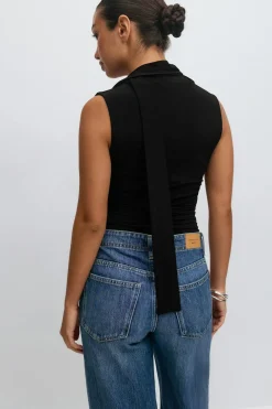 Cowlneck scarf top