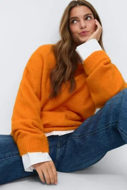 Crew neck knitted sweater