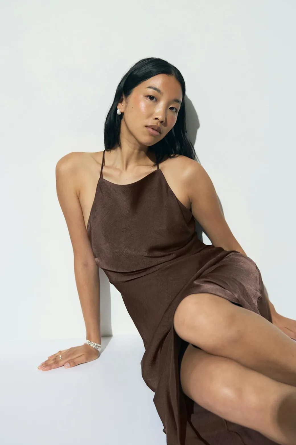 Crinkle maxi dress
